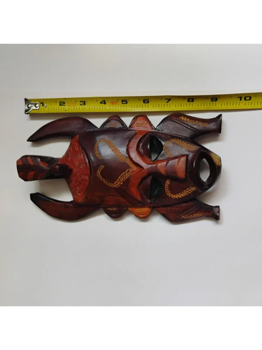 Vintage Kenyan Hand-Carved Wooden Tribal Mask, 9